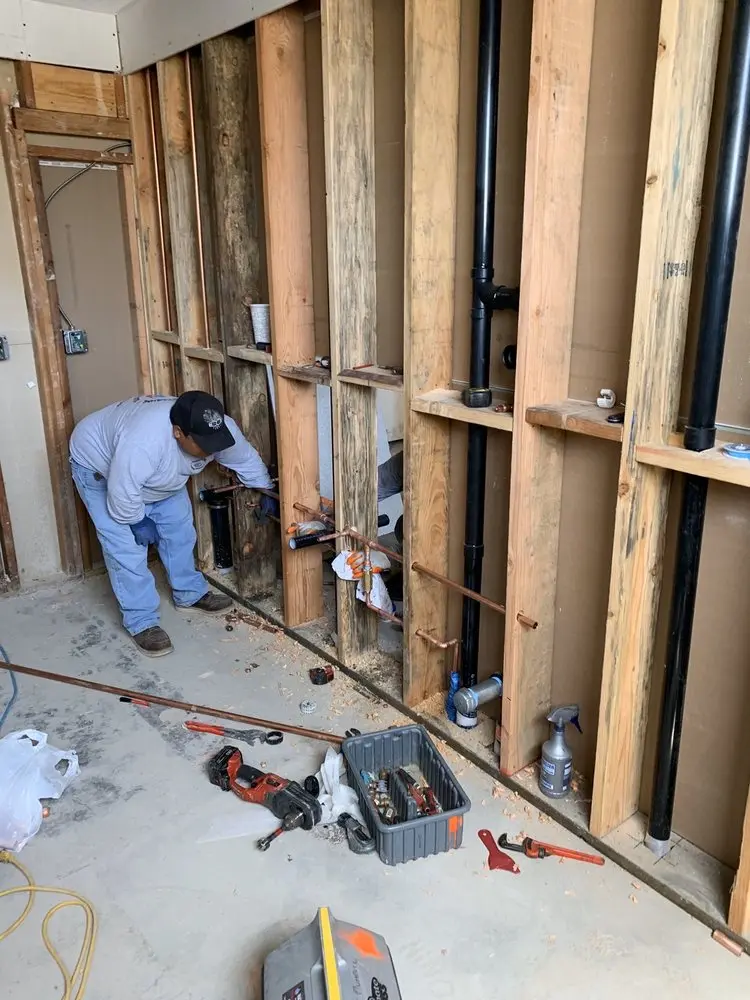 Commercial rough-in plumbing for Gas Line Repair in Winthrop